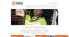 Desktop Screenshot of colesecurity.co.uk